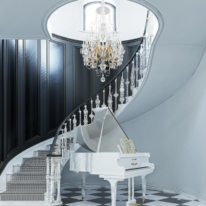 欧式古典楼梯间3D模型下载